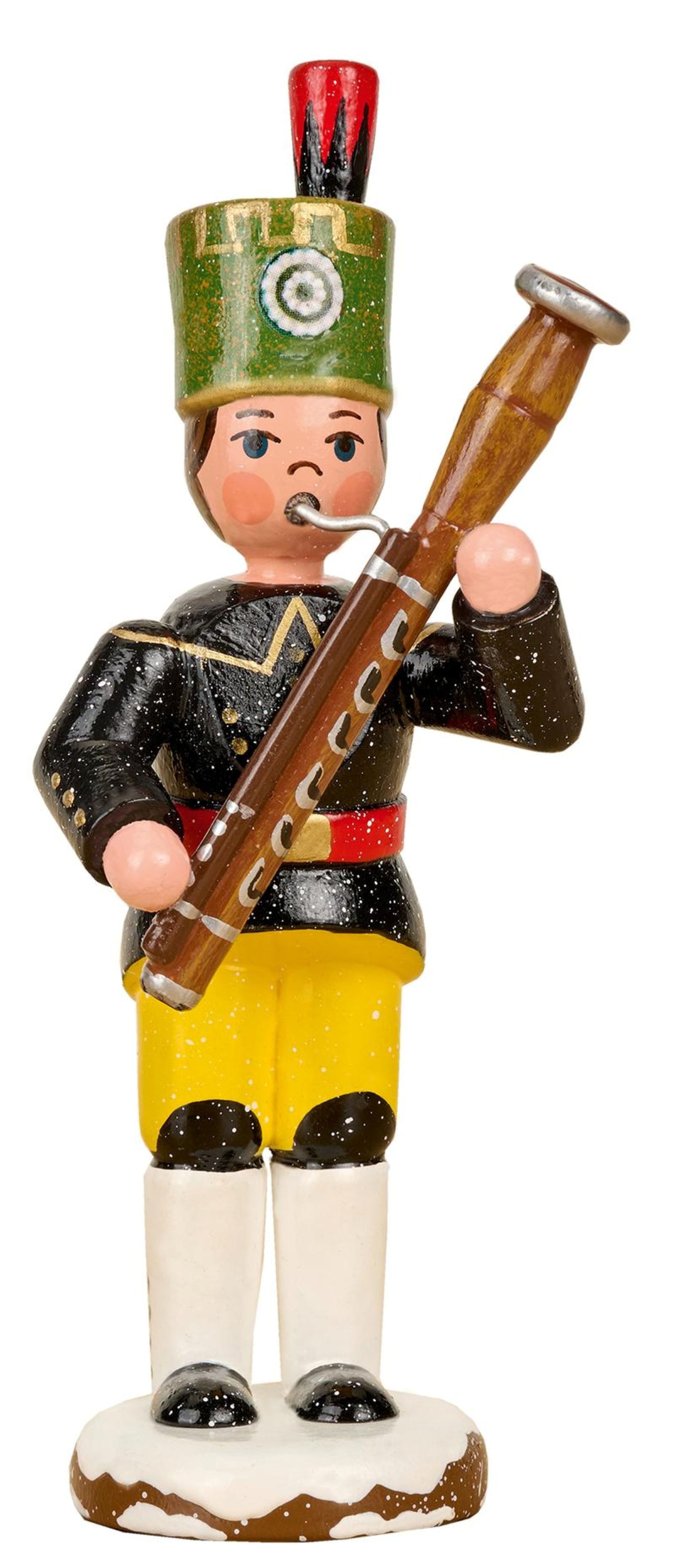Hubrig Volkskunst GmbH Dekofigur Winterkind Bergmann Fagott Höhe 9 cm - Neuheit 2026, handbemalt