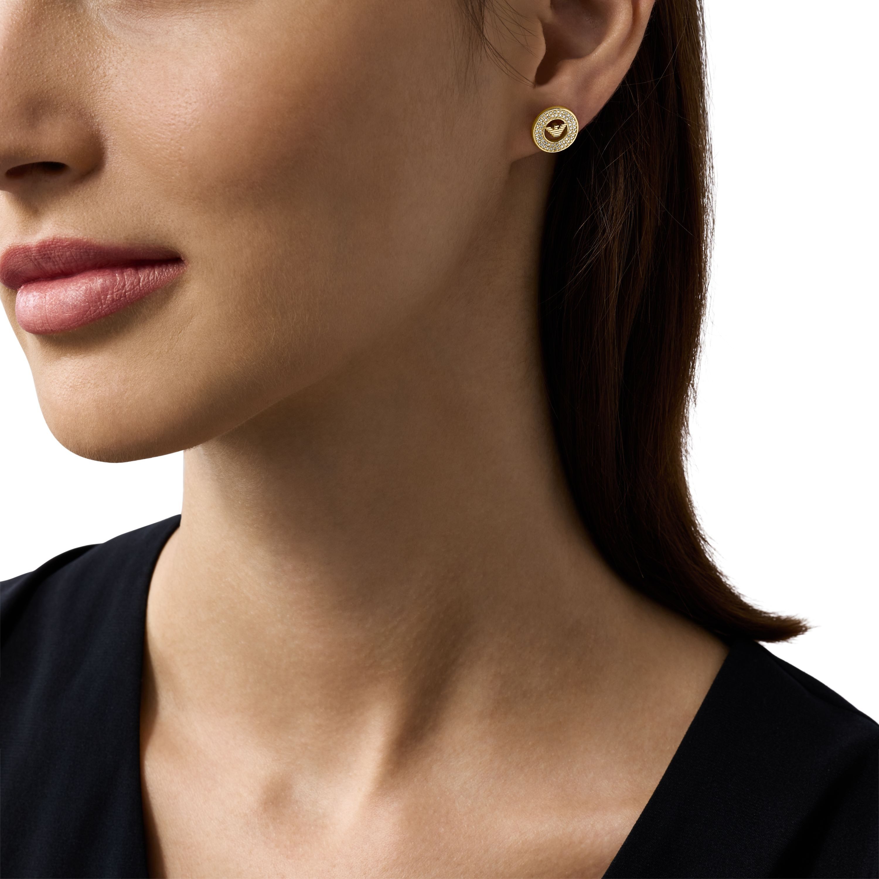 Emporio Armani Paar Ohrstecker Schmuck Silber 925 Ohrringe KEY BASICS EAGLE CORE, mit Zirkonia (synth)