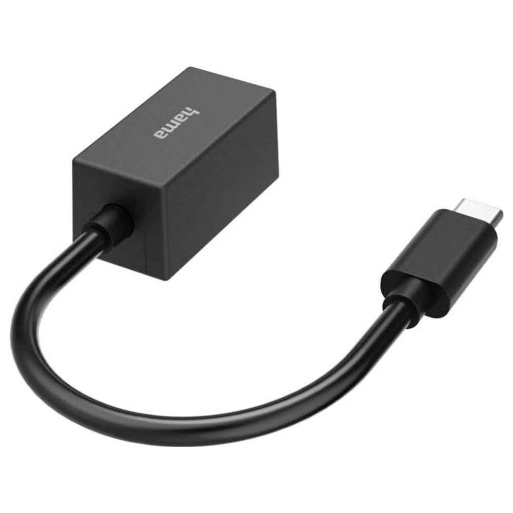 Hama USB 2.0 Adapter [1x USB-C® - 1x RJ45-Buchse] Netzwerk-Adapter, USB-Adapter