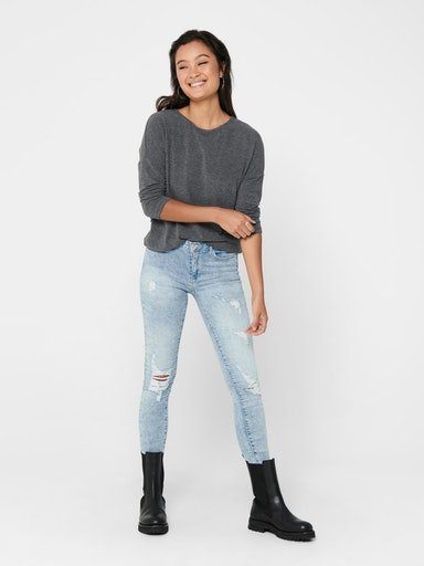 ONLY 3/4-Arm-Shirt ONLGLAMOUR 3/4 TOP JRS NOOS Materialmix, loose fit