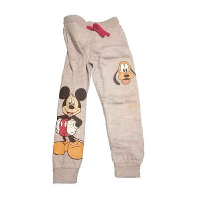 Disney Jogginghose Mickey Mouse & Pluto Freizeithose für Kinder, Graue Jogginghose