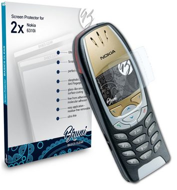 Bruni Schutzfolie Glasklare Displayschutzfolie für Nokia 6310i, (2 Folien), praktisch unsichtbar