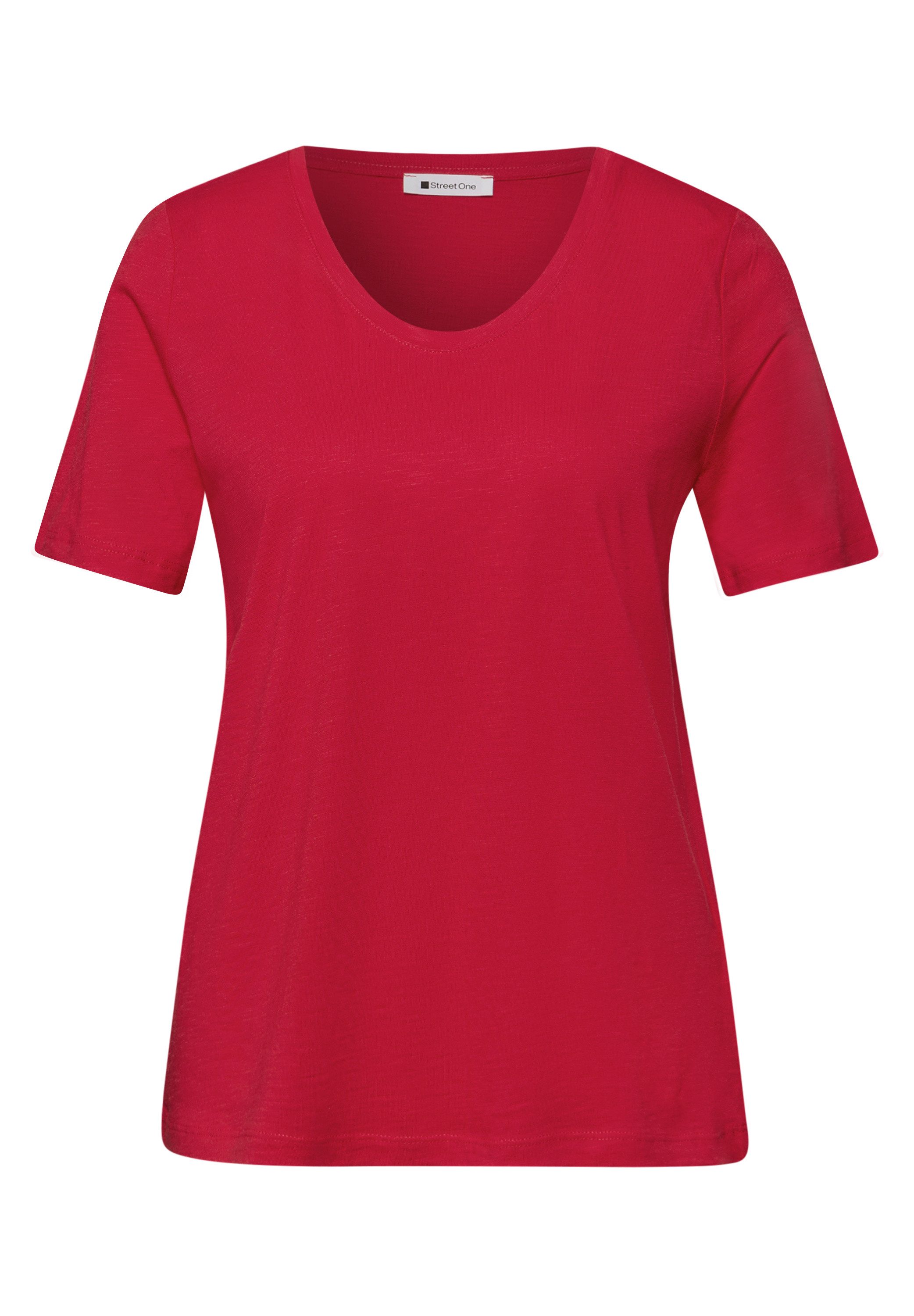 STREET ONE T-Shirt mit abgerundetem V-Ausschnitt – Bild 5 von 5