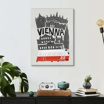 Posterlounge Leinwandbild Fox & Velvet, Vienna, Kinderzimmer Minimalistisch Grafikdesign