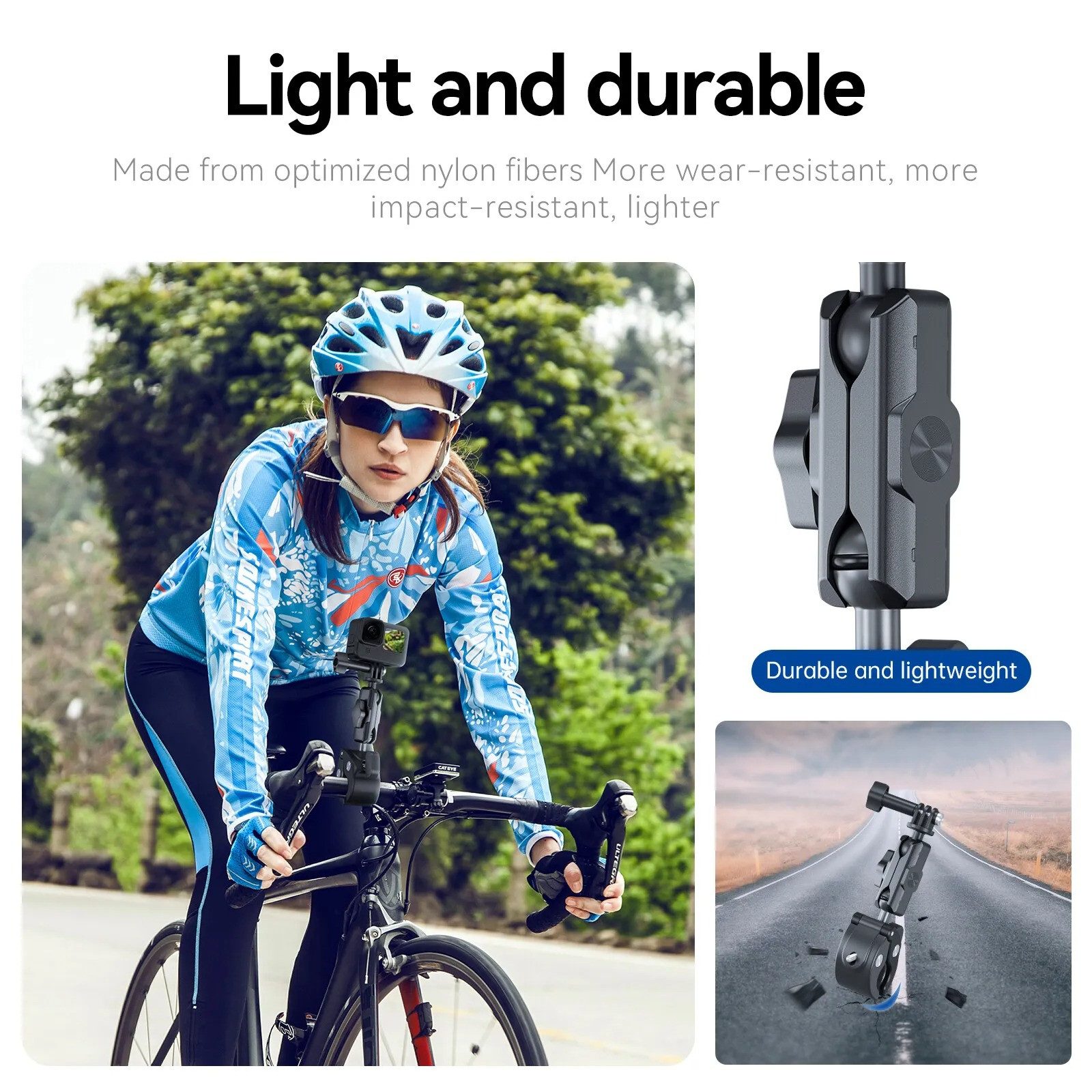 Telesin Action Cam-Halterung 360°Fahrrad Motorrad Lenkerhalterung Halter mit Adapter Für GoPro12 11