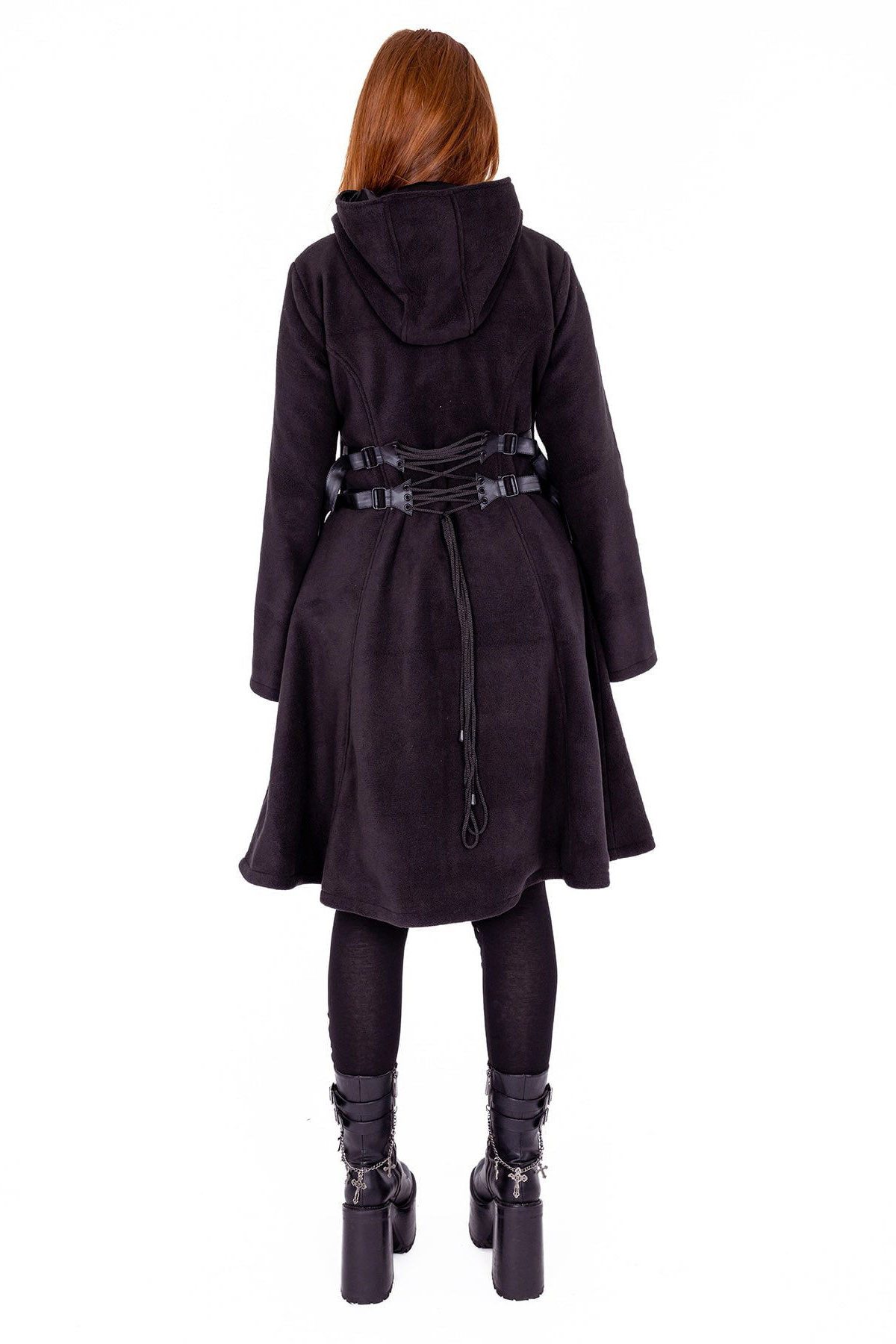 Heartless Wintermantel Makena Fleecemantel Gothic Fledermaus günstig online kaufen