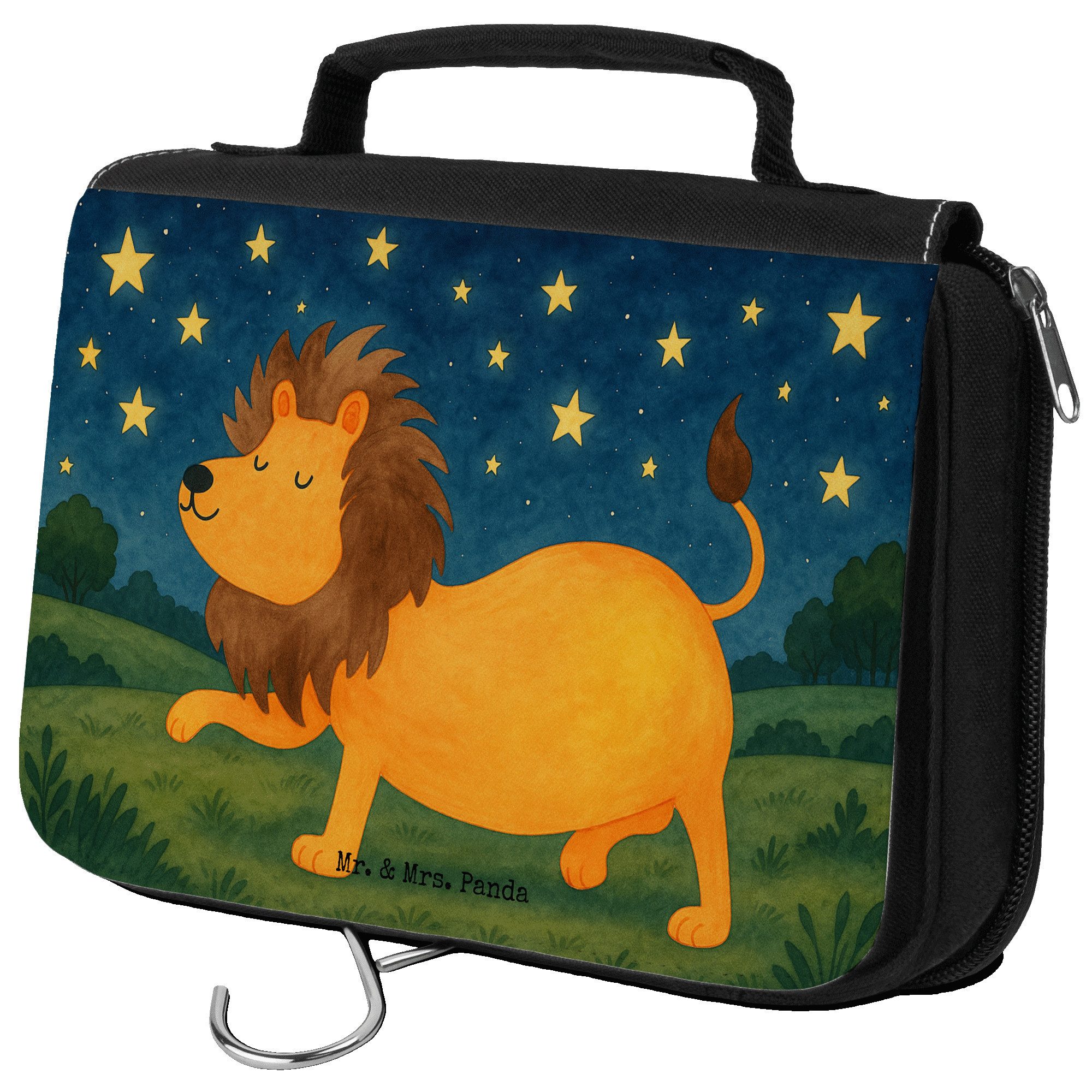 Kulturbeutel Sternzeichen Löwe Design, Kosmetikbeutel, Weiß, Kulturtasche, Geschen