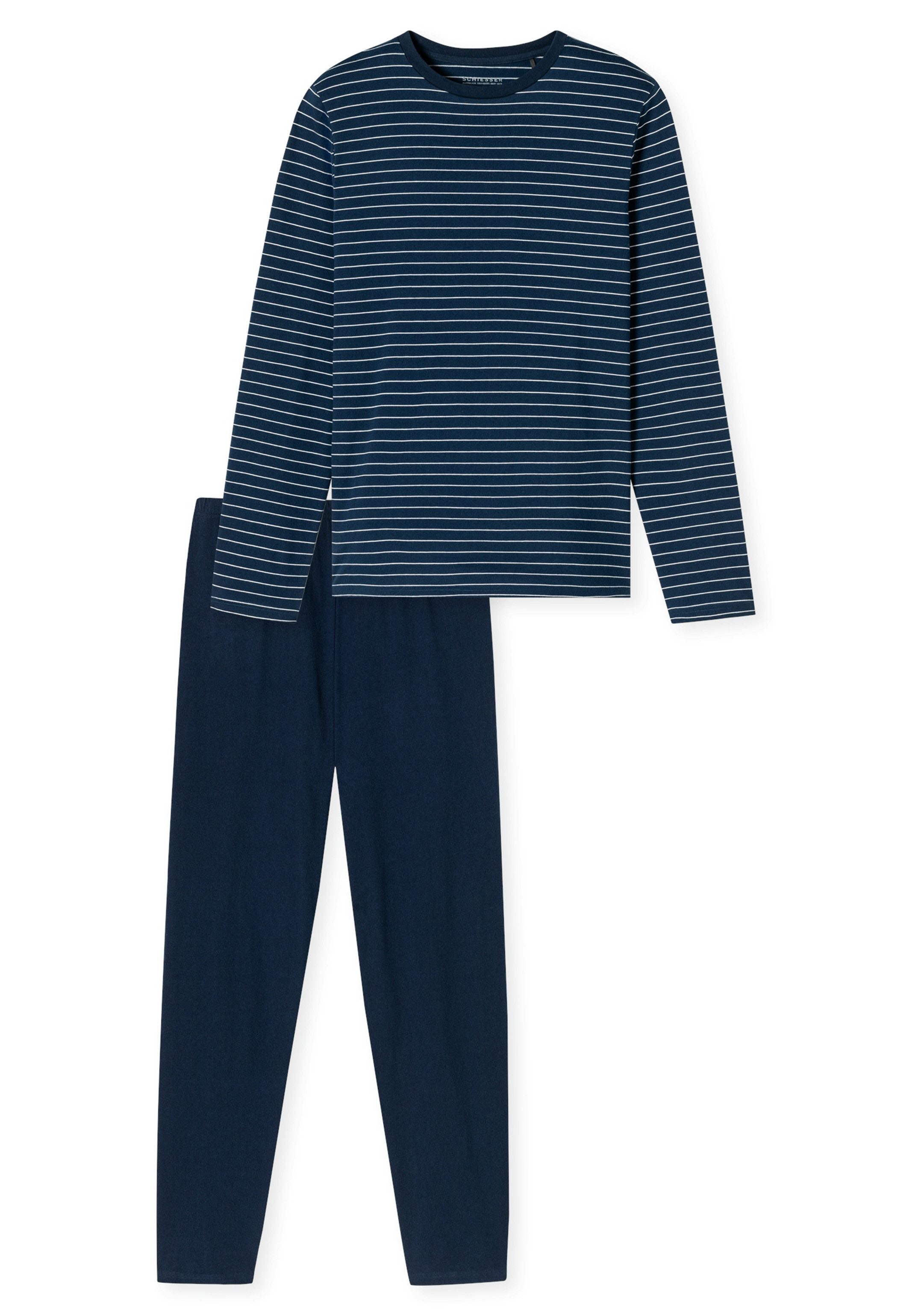 Schiesser Pyjama Casual Essentials (Set, 2 tlg) Schlafanzug - Baumwolle - A günstig online kaufen