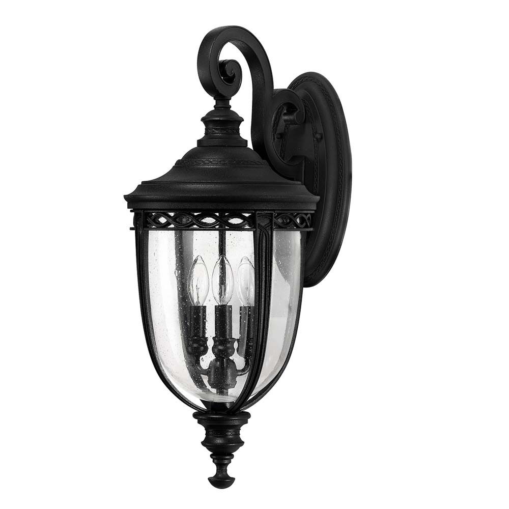 Elstead LIGHTING Außen-Wandleuchte, Leuchtmittel nicht inklusive, Außenleuchte Wandlampe Stahl Glas Schwarz Gartenlampe Antik 3