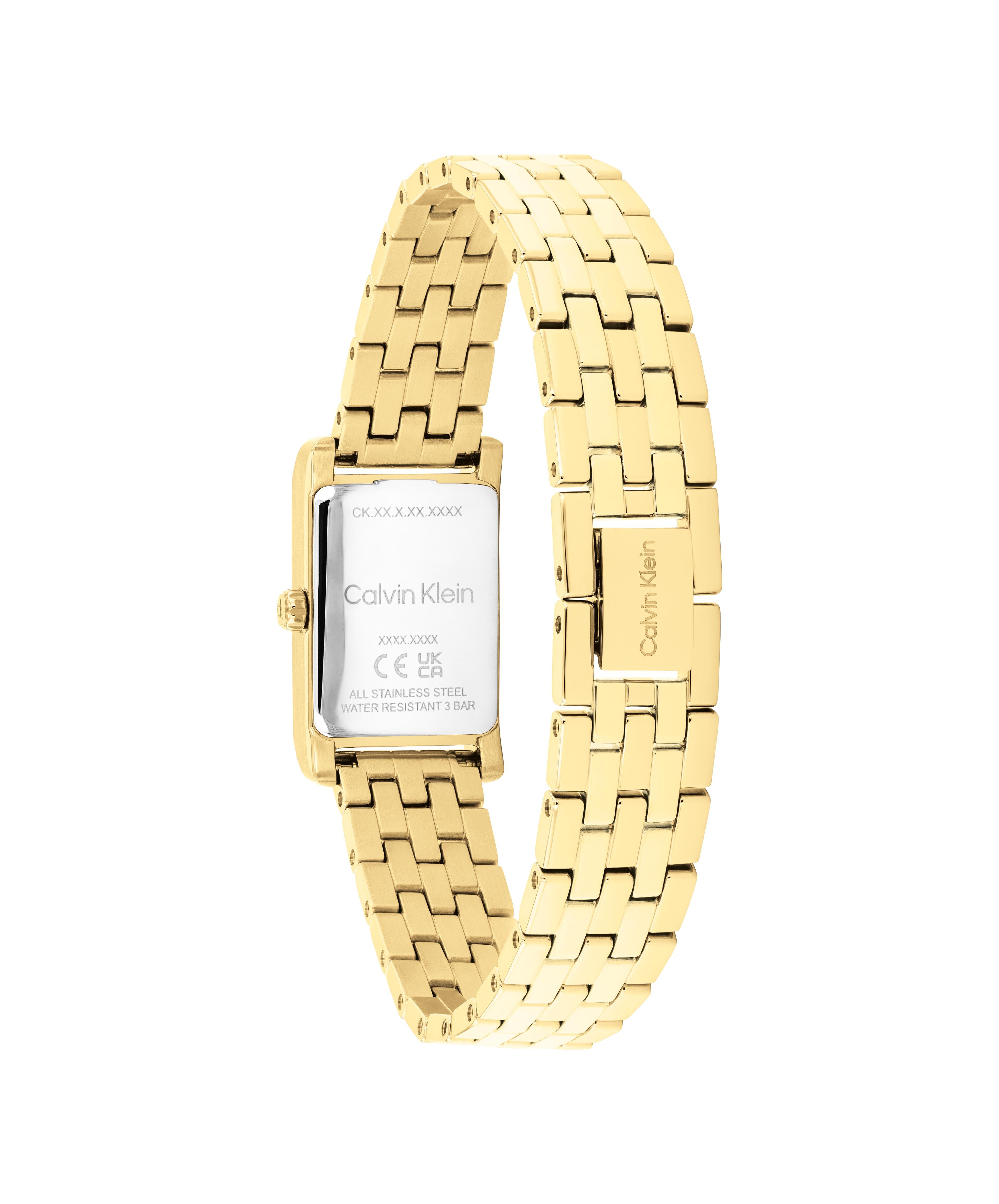 Calvin Klein Quarzuhr CK Light 25100198, Armbanduhr, Damenuhr, Edelstahlarmband, analog