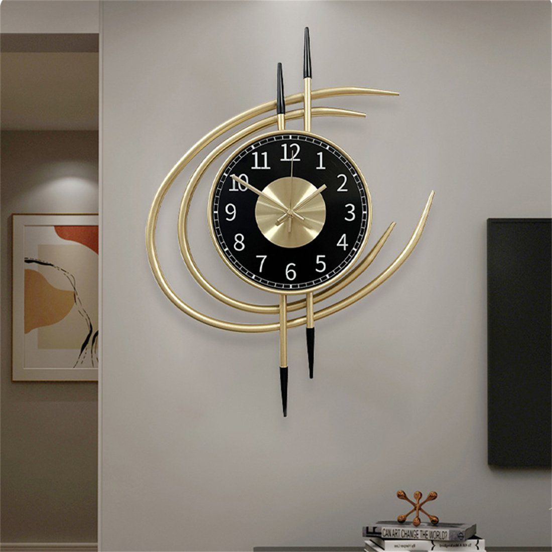 Eisen, Uhr moderne Wanduhr, Wanduhr DÖRÖY aus Wanduhr 41*54cm dekorative stille