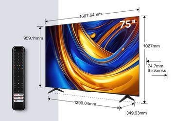 TCL 75V6BX1 LED-Fernseher (189 cm/75 Zoll, 4K Ultra HD, Google TV, Smart-TV)