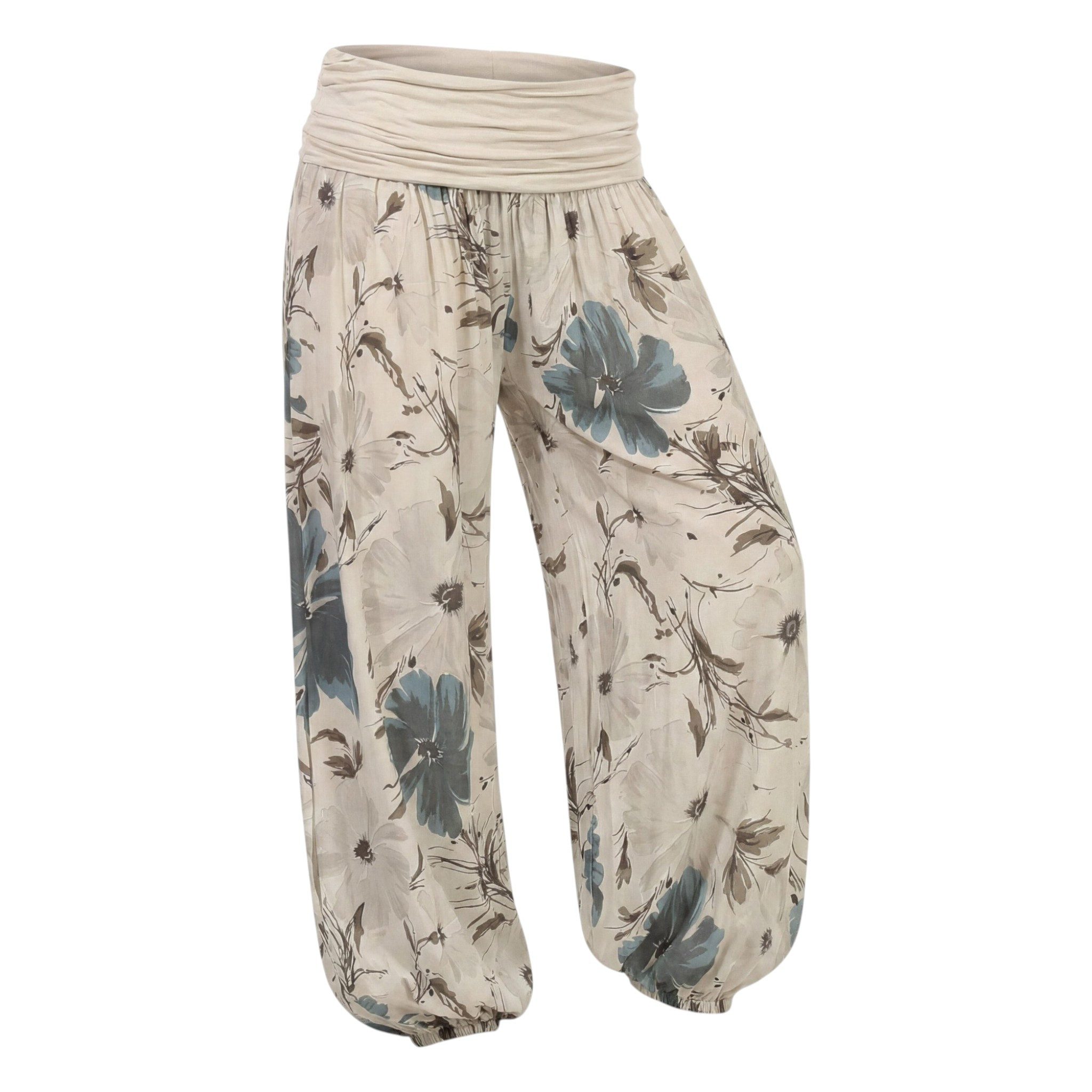 OriginalYou Haremshose Sommerhose luftig und leichte Pumphose für Damen mit elastischem Bund, sommerliches Design, Middle Waist