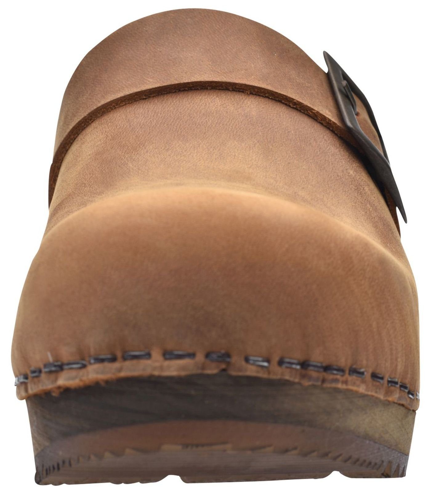 Nubukleder Clog Chestnut Clogs Sanita