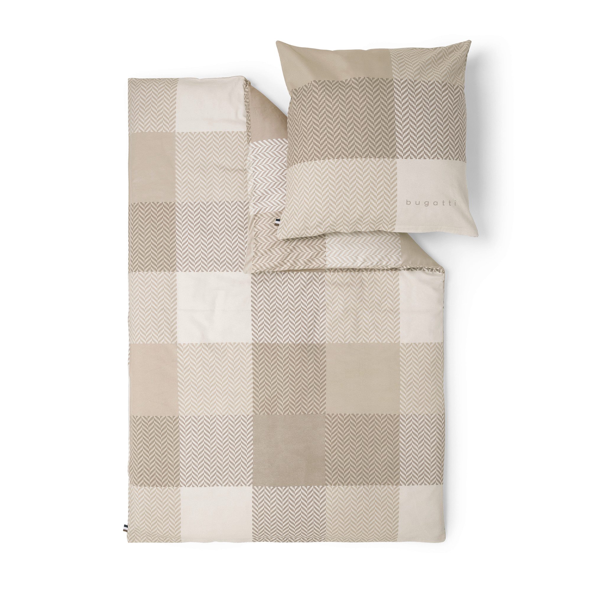 bugatti Bettwäsche Satin-Flanell Kombi-Bettwäsche bugatti, Flanell, Mako-Satin, 2 teilig, mit glatter Satin- und kuscheliger Flanellseite