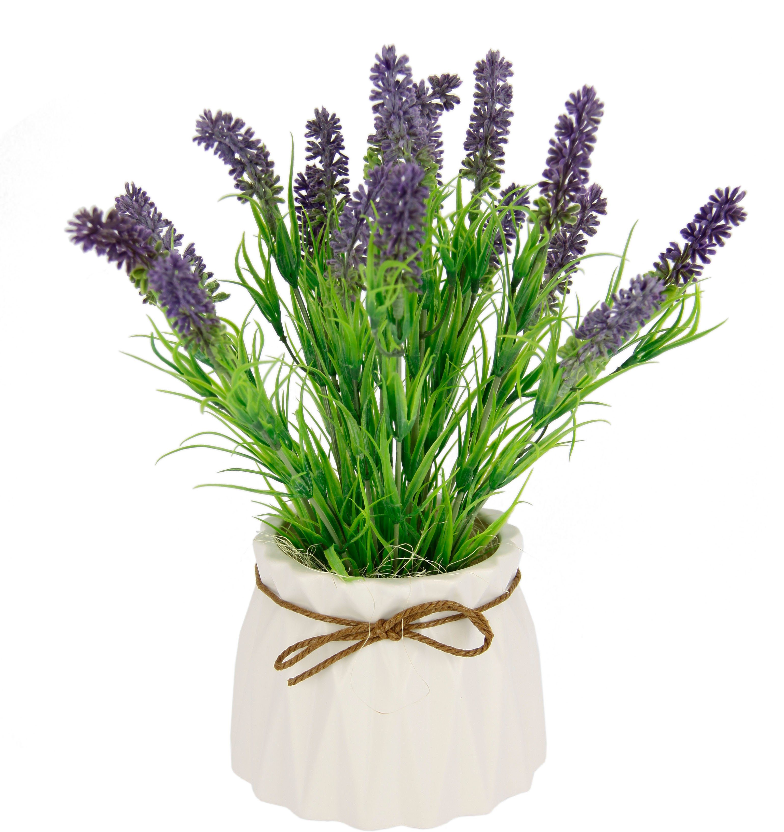 Kunstpflanze Lavendel, I.GE.A., Höhe 27 cm, Im Keramiktopf