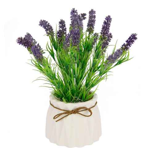 Kunstpflanze Lavendel, I.GE.A., Höhe 27 cm, Im Keramiktopf