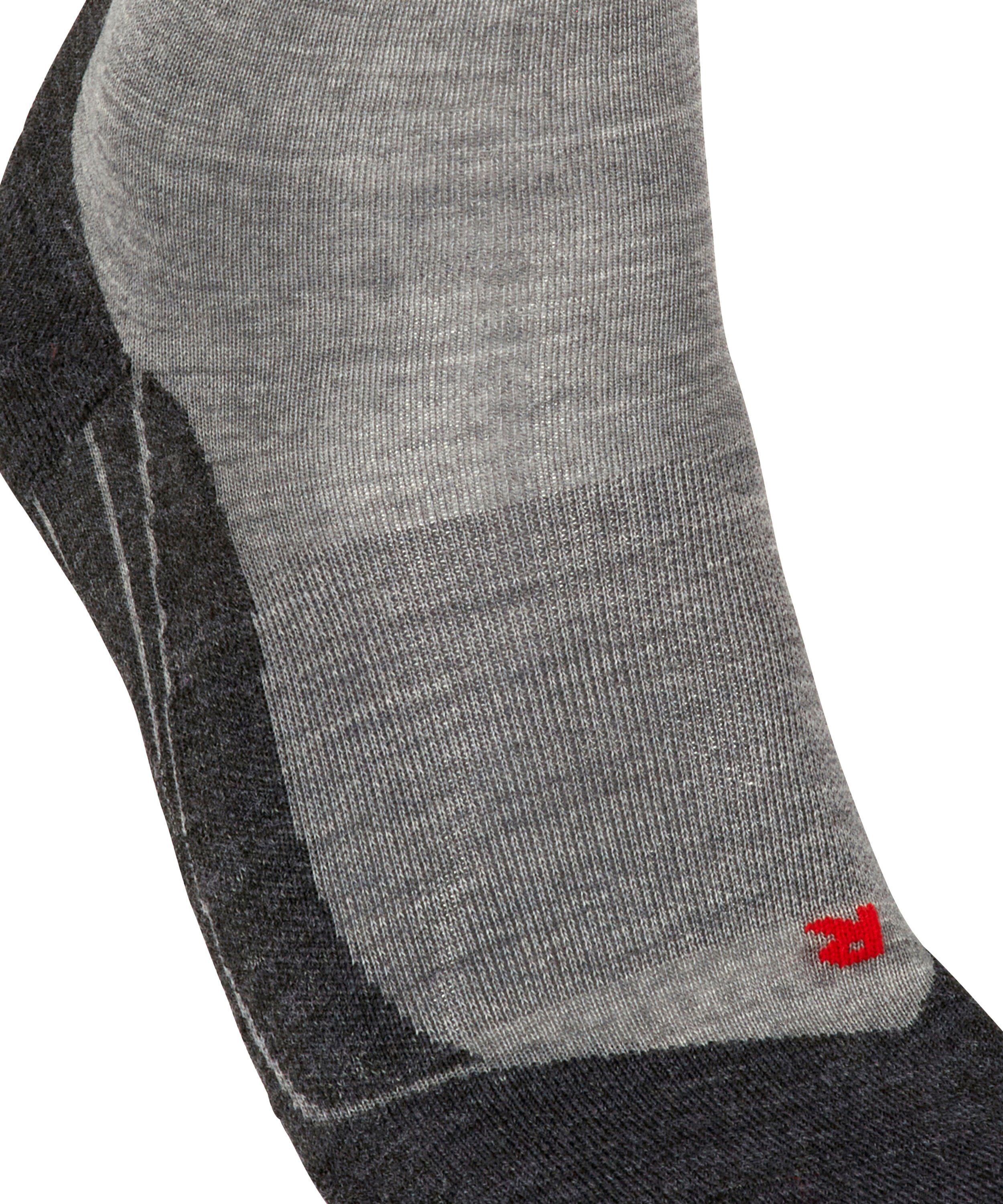 Endurance Laufsocke grey mittlerer (3830) FALKE light RU4 Laufsocken Polsterung mit Wool leichte mel. (1-Paar)