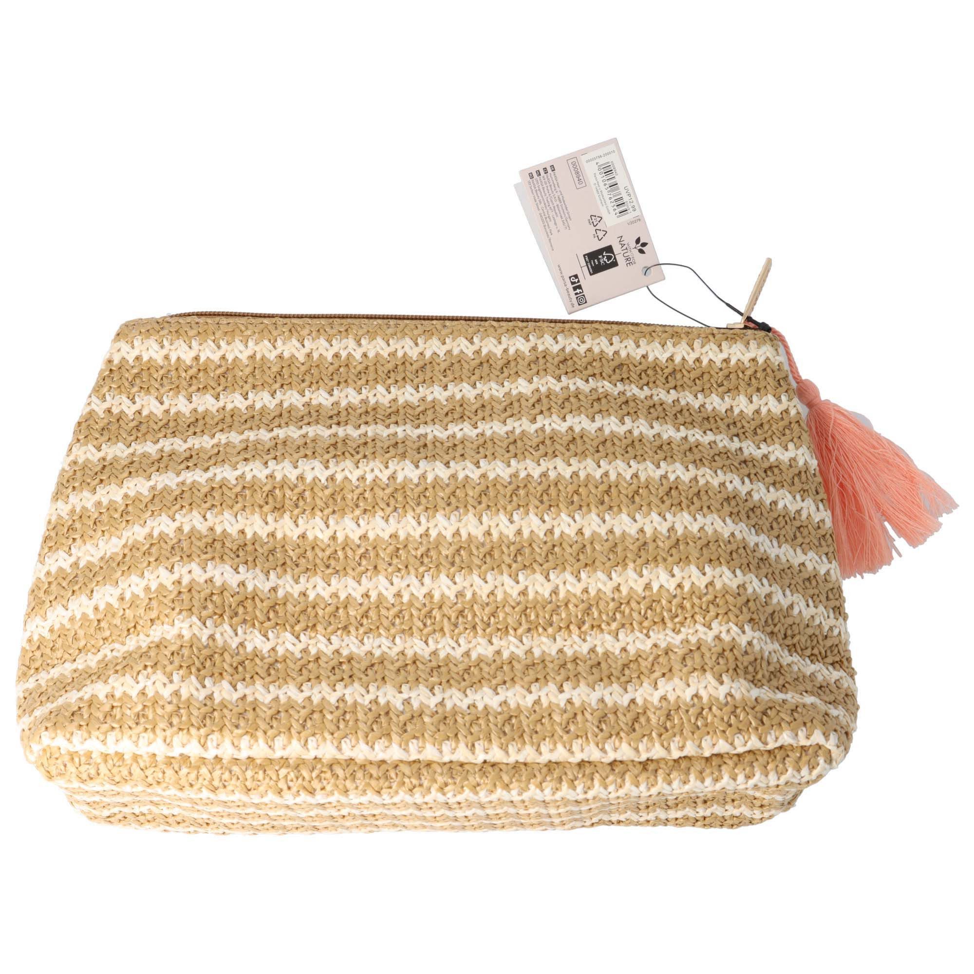 PARSA Beauty Kulturbeutel Kulturtasche Strick-Optik günstig online kaufen