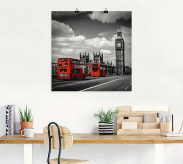 Artland Wandbild Typisch London, London (1 St), als Leinwandbild, Poster, Wandaufkleber in verschied. Größen
