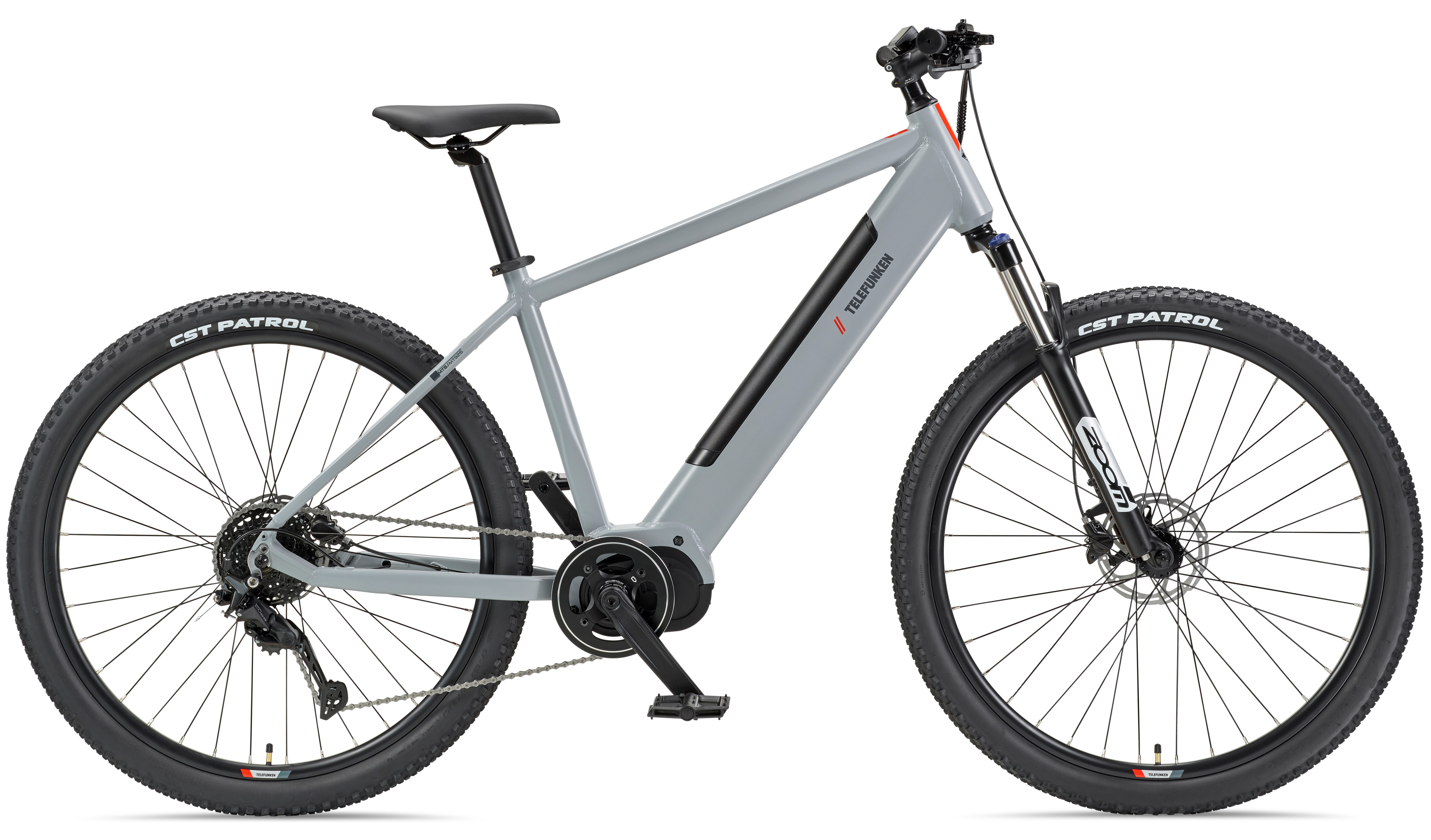 Telefunken E-Bike Mountainbike Aufsteiger MT925, 9 Gang Shimano Cues Schaltwerk, Kettenschaltung, Mittelmotor, 468 Wh, Pedelec, Elektrofahrrad, Damen u. Herren, E-MTB, Mountainbike, 29 Zoll