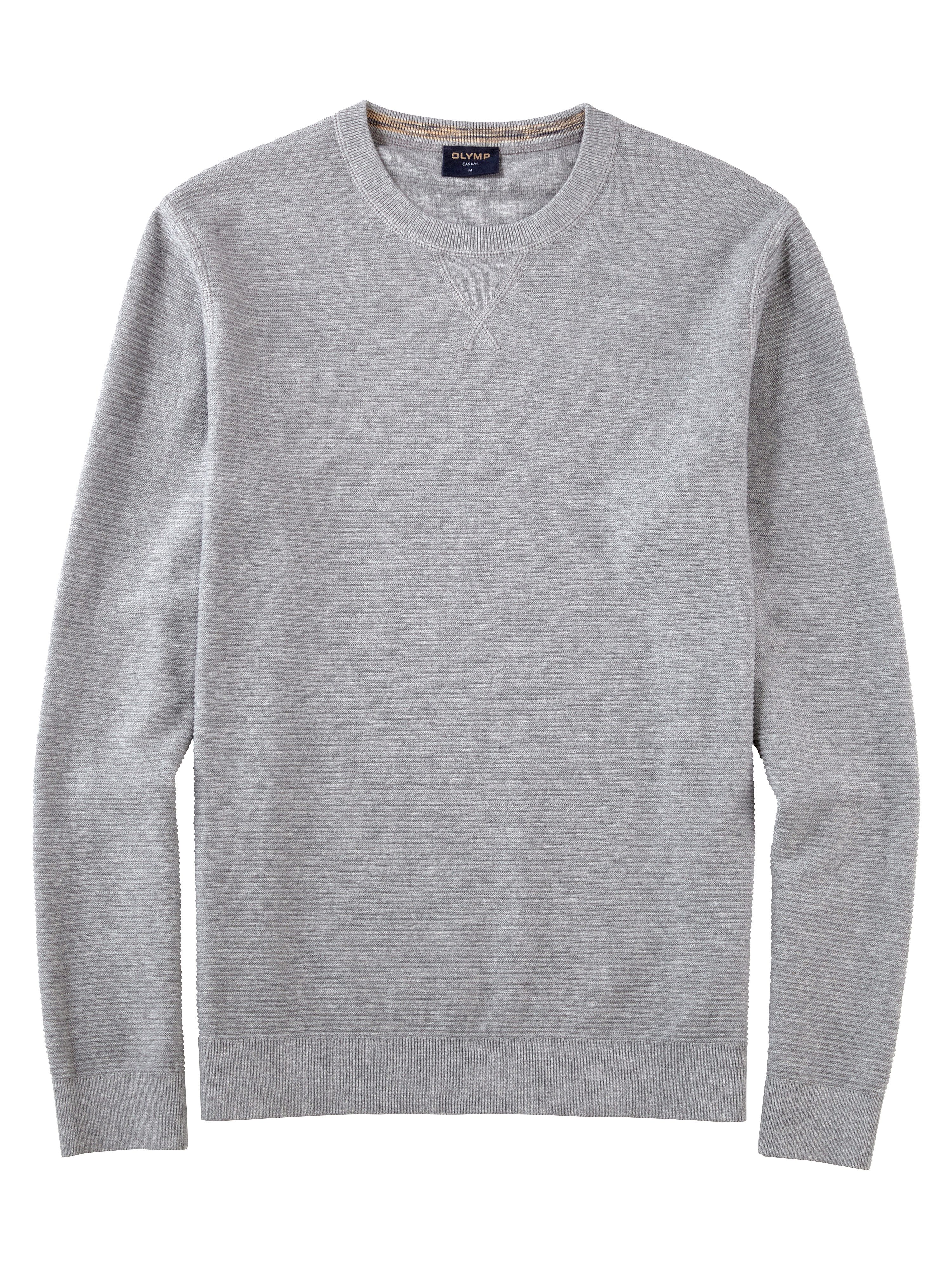 OLYMP Rundhalspullover OLYMP Strick Casual mit modischem Strukturmuster günstig online kaufen