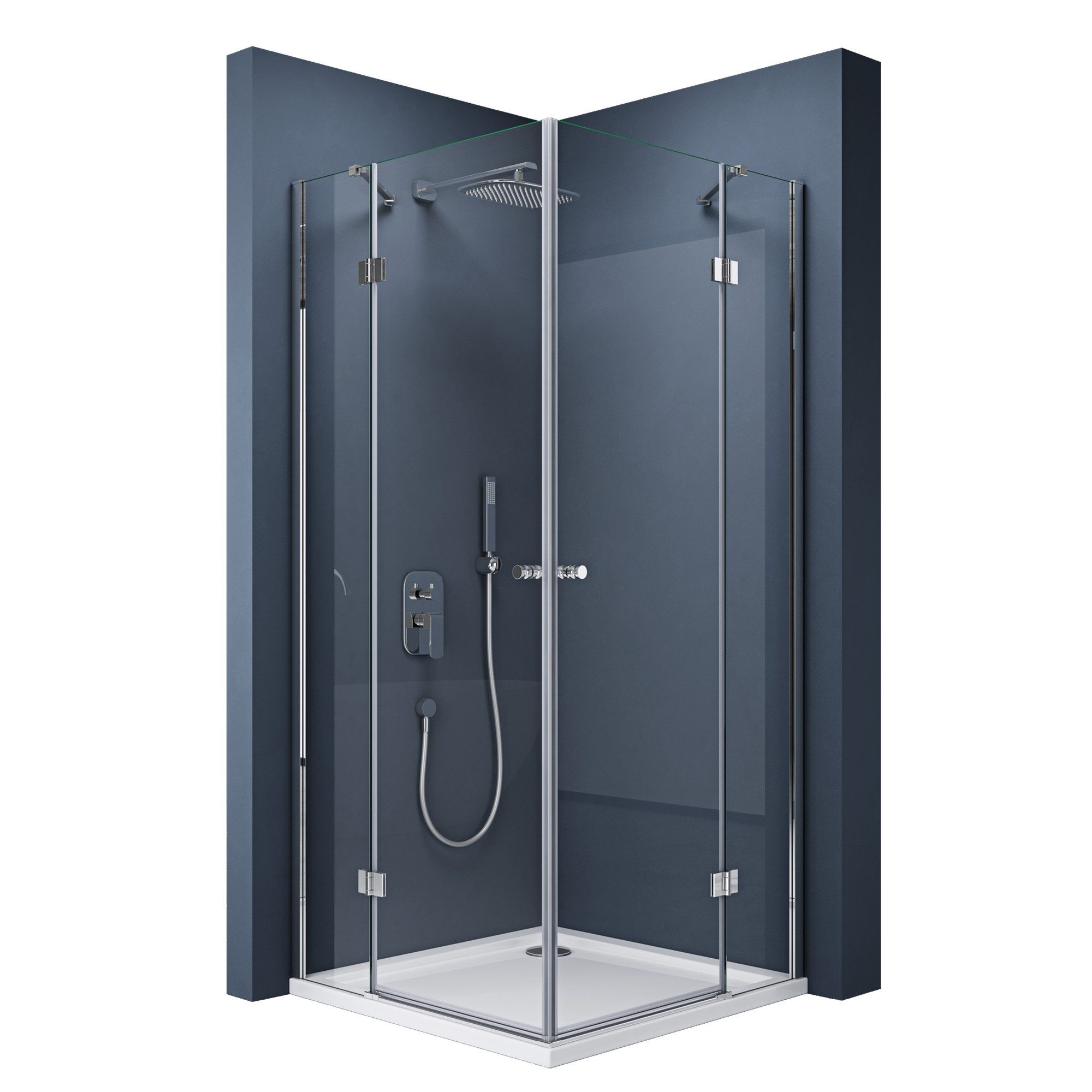 doporro Eckdusche Eck-Duschkabine Eckduschen DIN-Anschlüssen Easy-Clean Rav günstig online kaufen