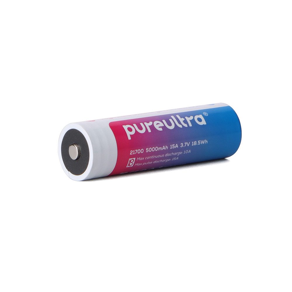 PureUltra 21700 Akku IMR Li-Ion High Drain Batterie (3,7 V), Button Top