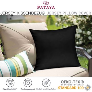 Kissenbezüge 100% Baumwolle Kissenbezug 140 g/m², Pataya (2 Stück), weiche Kopfkissenbezug, Jersey Kissenhülle