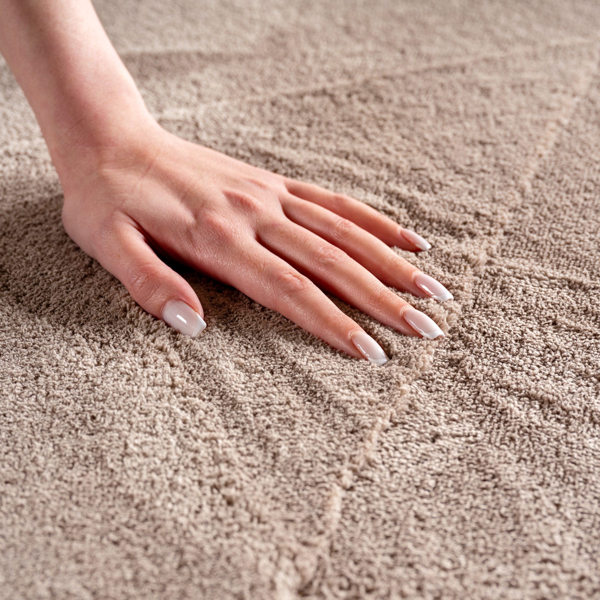 Carpettex Designteppich Unicolor - Einfarbig, Rechteckig, Höhe: 12 mm, Kurzflorteppich Skandinavische Design Anti-Rutsch Rückseite Waschbar
