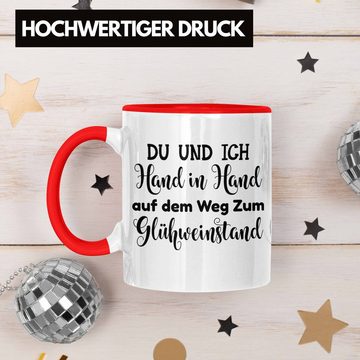 Trendation Tasse Trendation - Glühwein Tasse Lustig Spruch Glühweinbecher mit Henkel Doppelwandig Glühweintassen Gläser Weihnachtsmarkt Becher Tassen Geschenk - Du Und Ich