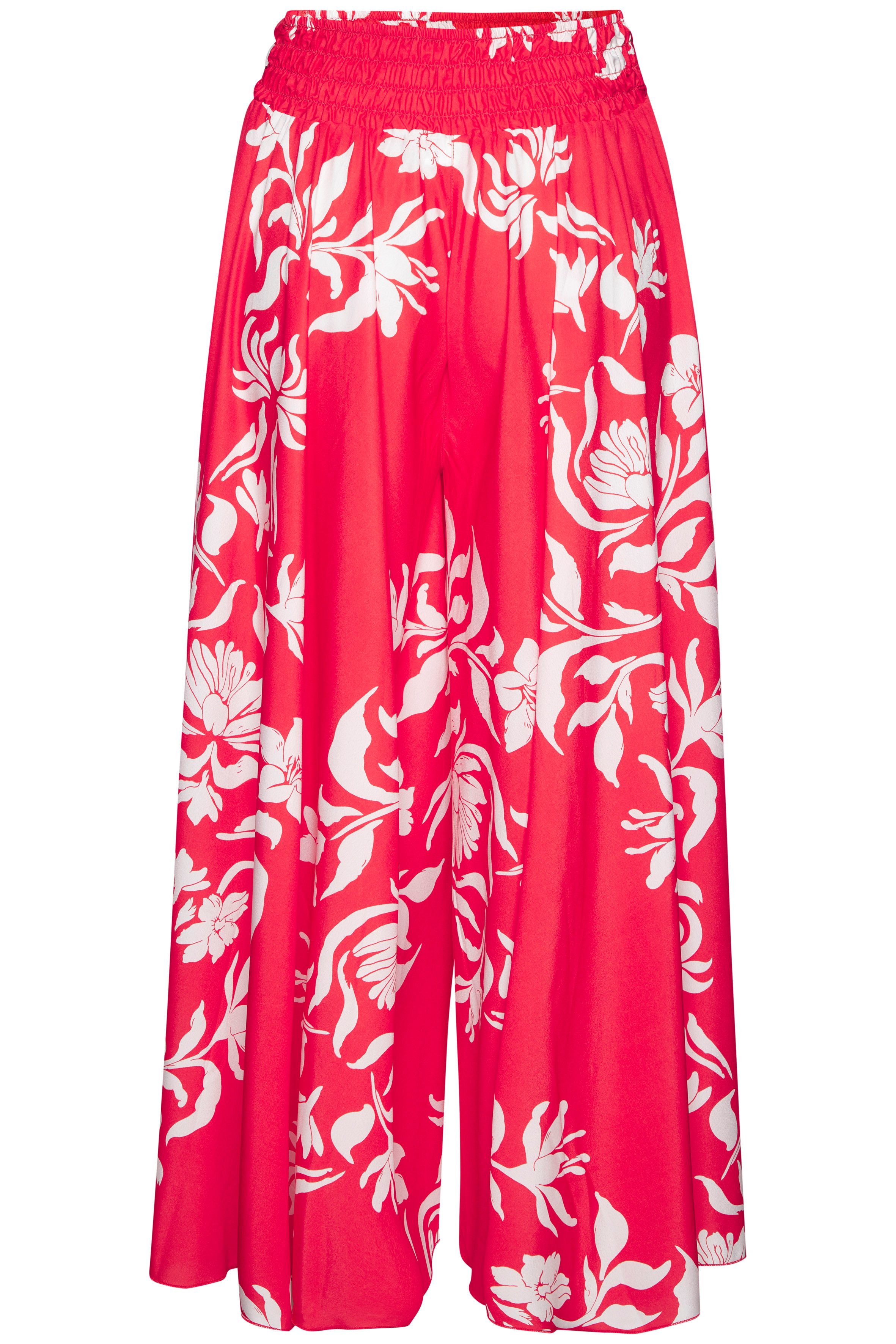 LASCANA Hosenrock mit Alloverdruck, Culotte, extraweites Bein