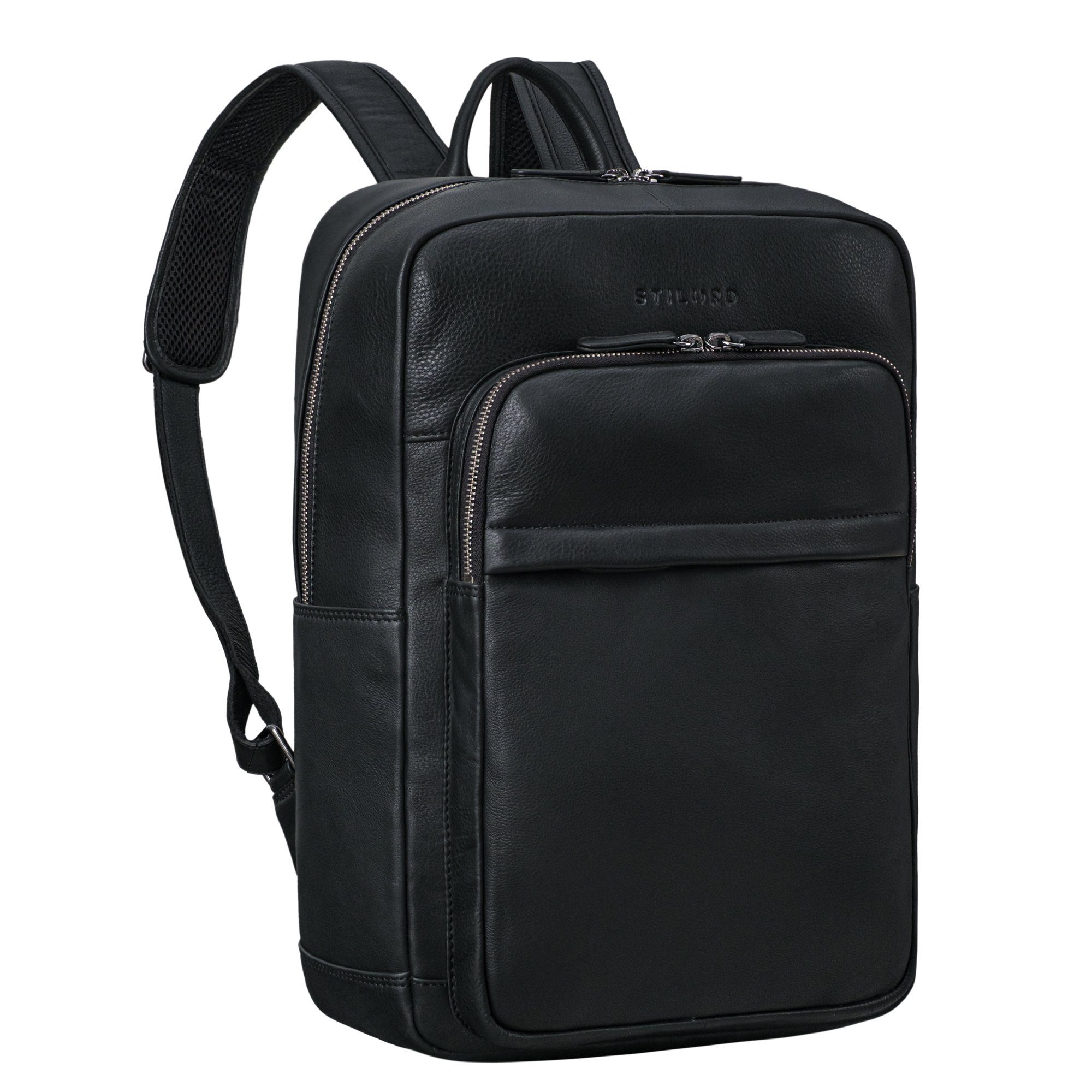 STILORD Notebook-Rucksack "Oliver" Business Rucksack Herren Leder Groß mit 16 Zoll Laptopfach