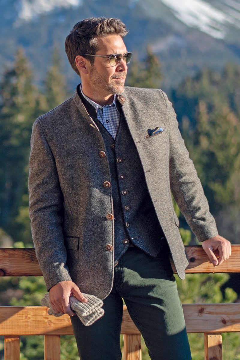 1890 Country Trachtenjanker Janker - ZELL - schlamm