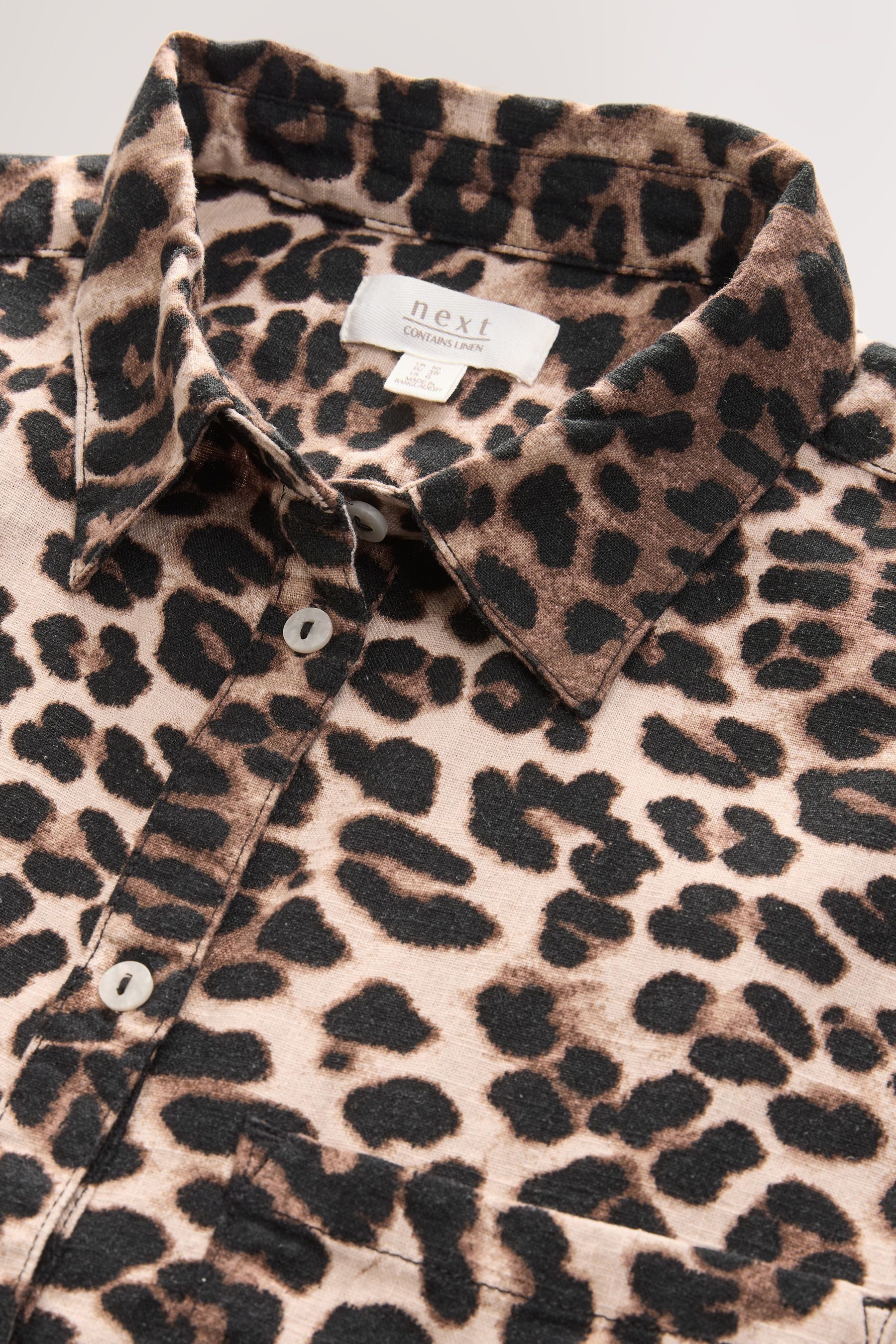Next Langarmbluse Oversized Hemd aus Leinengemisch günstig online kaufen