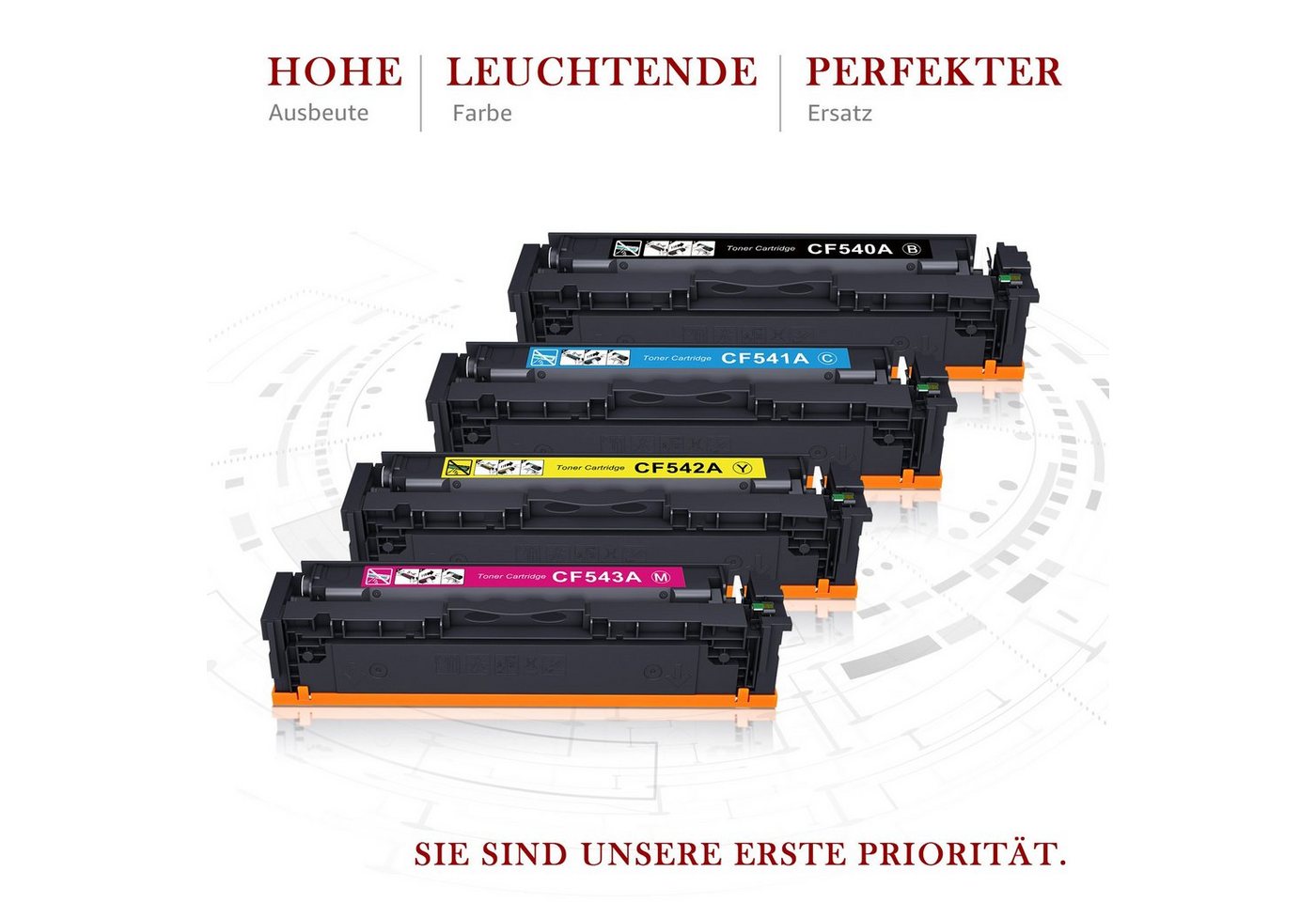 Thumbnail - Toner Kingdom Tonerpatrone CF540A CF540X 203A 203X für HP MFP M281fdw
