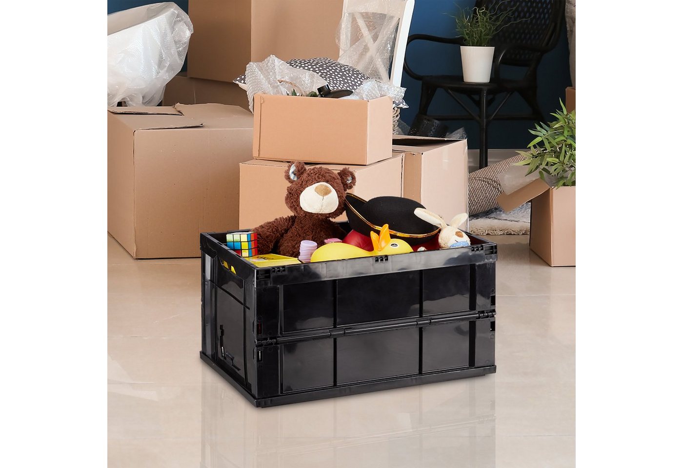 Thumbnail - relaxdays Klappbox stabil, Schwarz