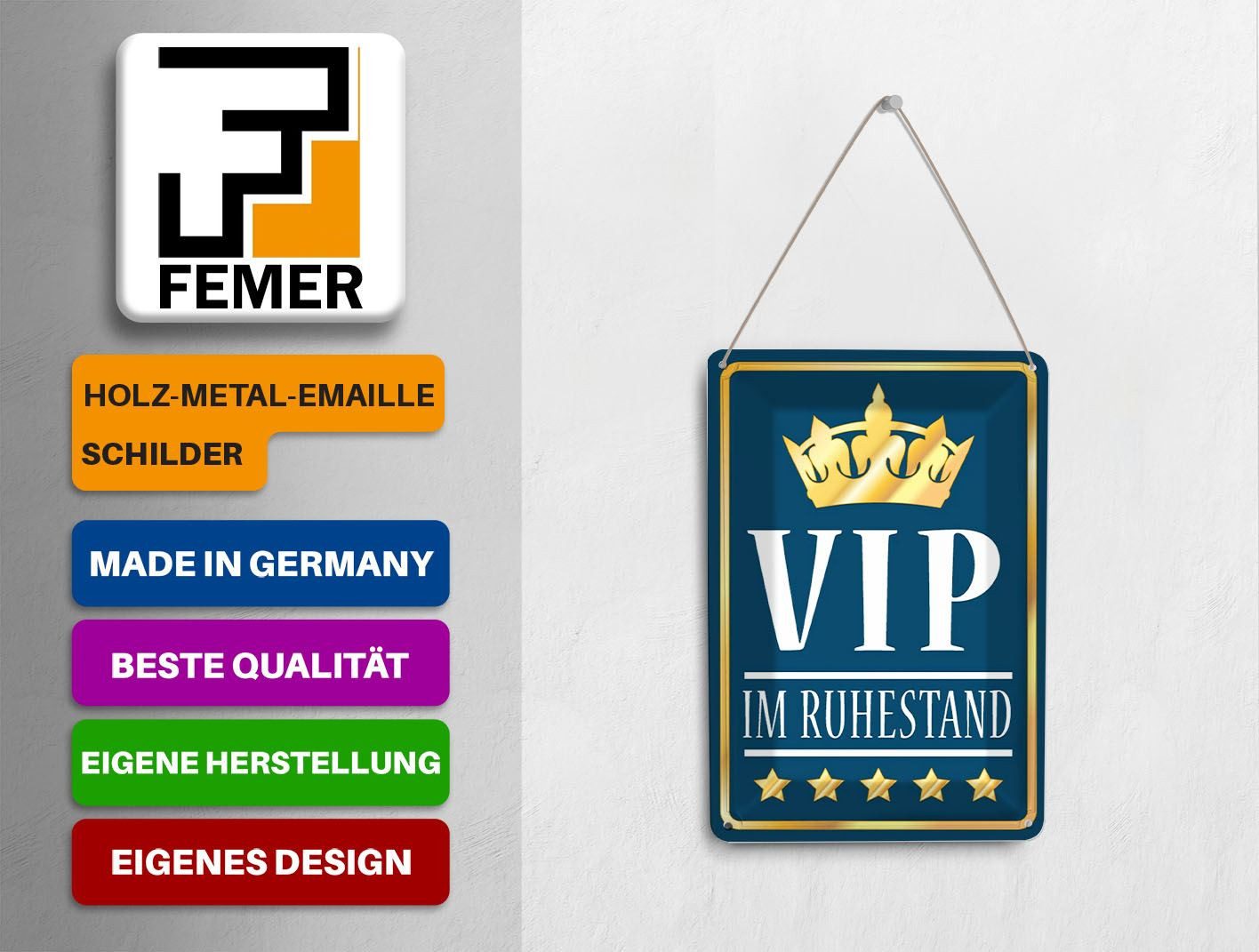 Femer GmbH Postkarte Spruch 10x14 cm VIP im Ruhestand (b/w), unfrankiert