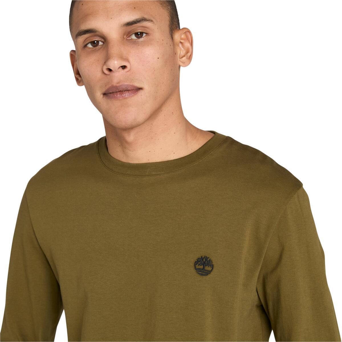 Timberland Langarmshirt DUNSTAN RIVER Long Sleeve Tee mit Logostickerei, Rundhalsausschnitt, aus Baumwolle, pflegeleicht