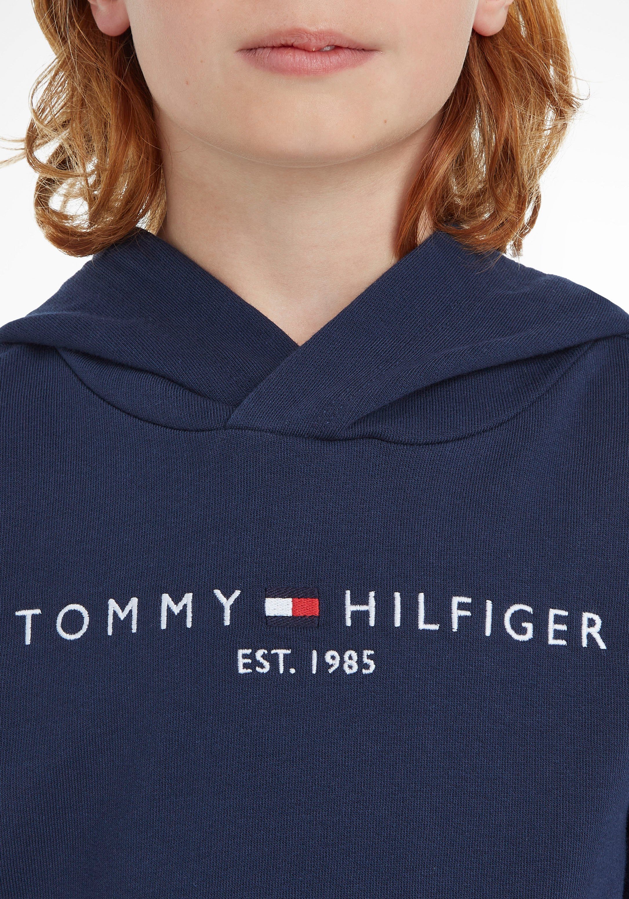 Kapuzensweatshirt Hilfiger Mädchen HOODIE Jungen Tommy ESSENTIAL für und