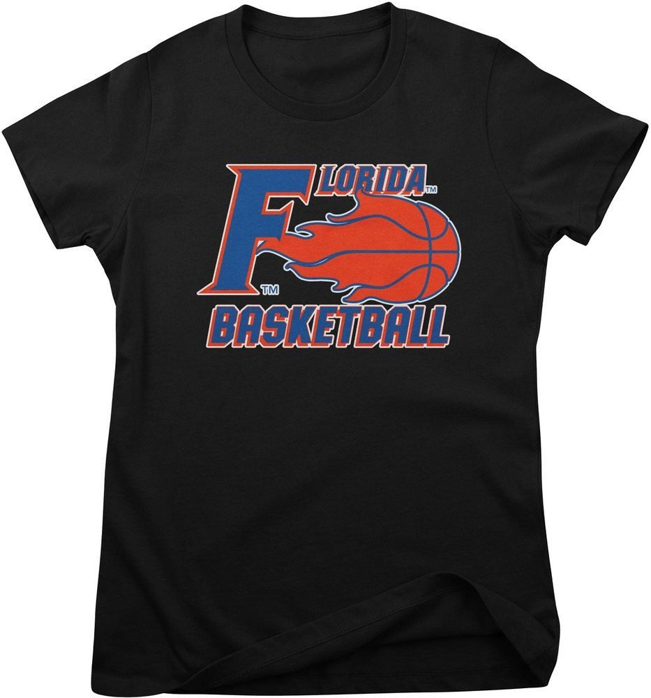 University of Florida T-Shirt Florida Basketball Flame Girly Tee