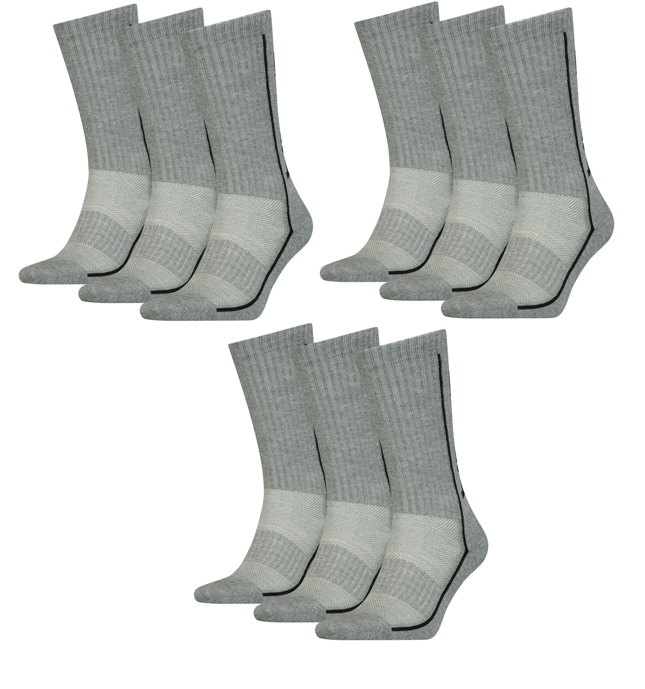 Head Freizeitsocken Head Sportsocken Performance Socken unisex 9er Pack (9 Paar) Polsterung im Fußbereich Grau