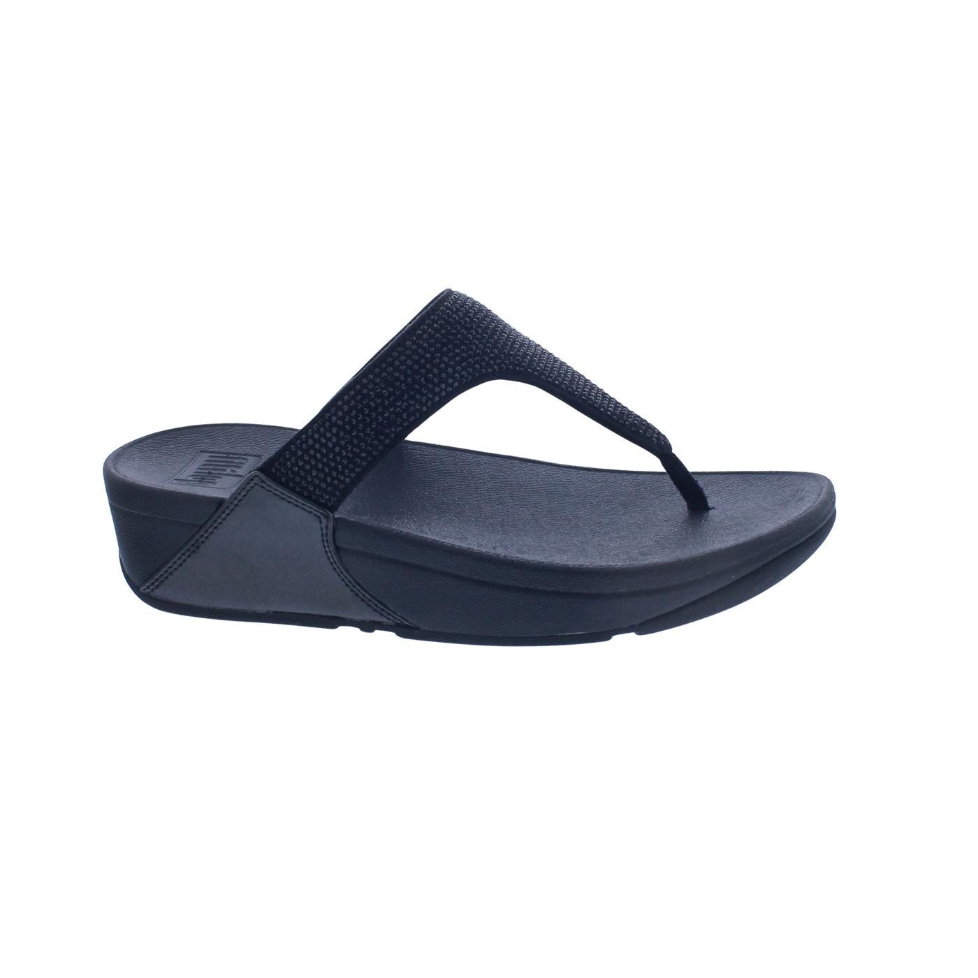 Fitflop FitFlop Lulu Chrystal Embellished Toe-Post Sandals All Black Pantol günstig online kaufen