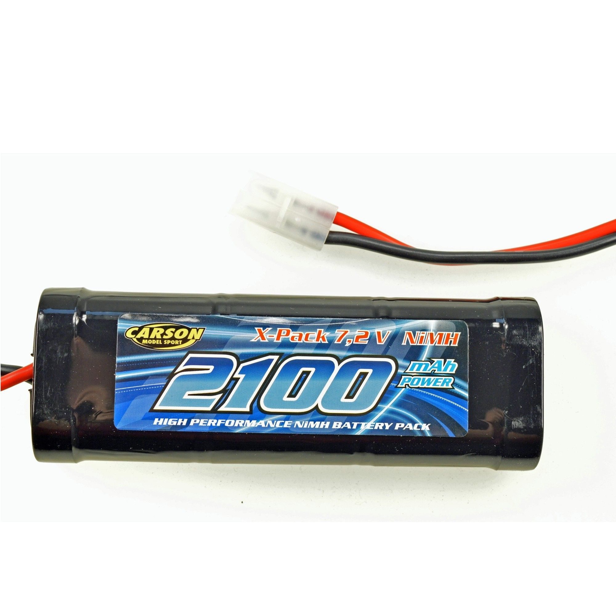 Carson Akku Racing Pack 2100mAh, NiMH 7,2V mit Tamiya Stecker RC-Ladegerät