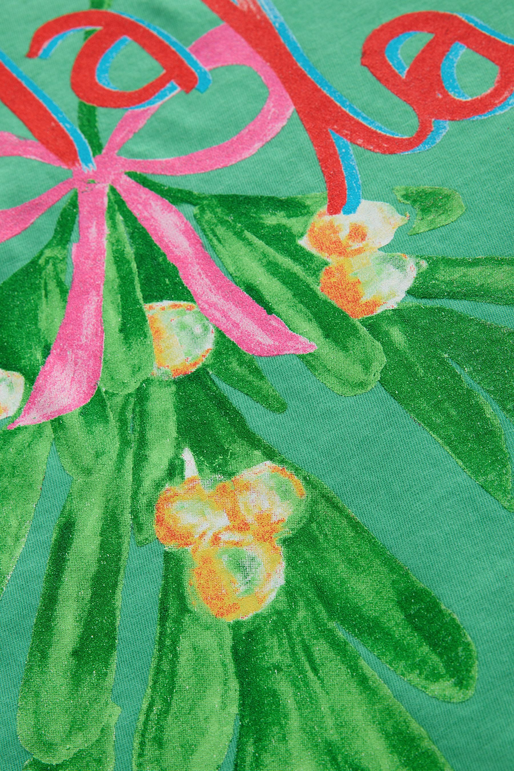 Next Print-Shirt Festliches T-Shirt mit Grafik, Fa La La (1-tlg)