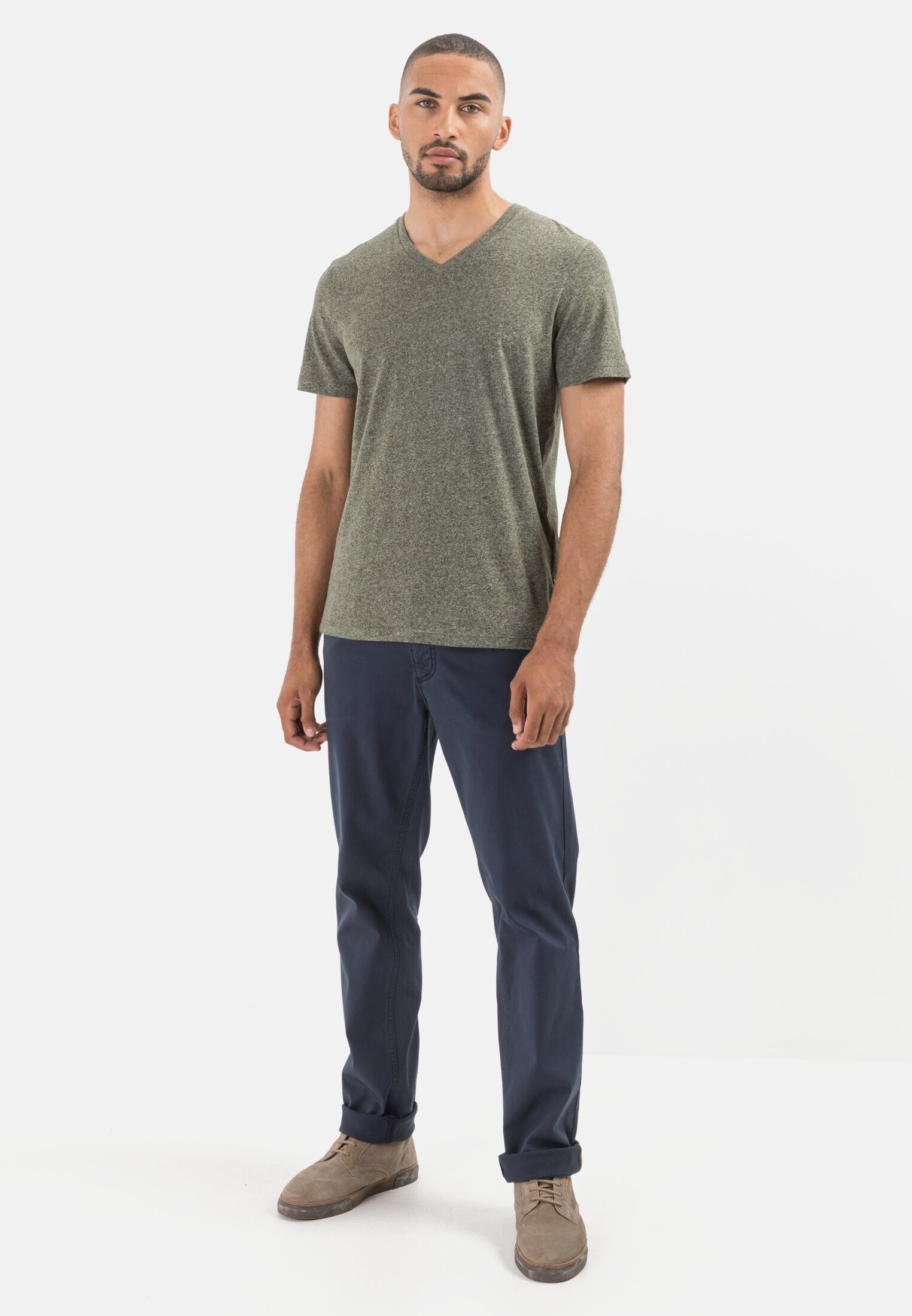 camel active T-Shirt aus biologischer Baumwolle Kurzarm