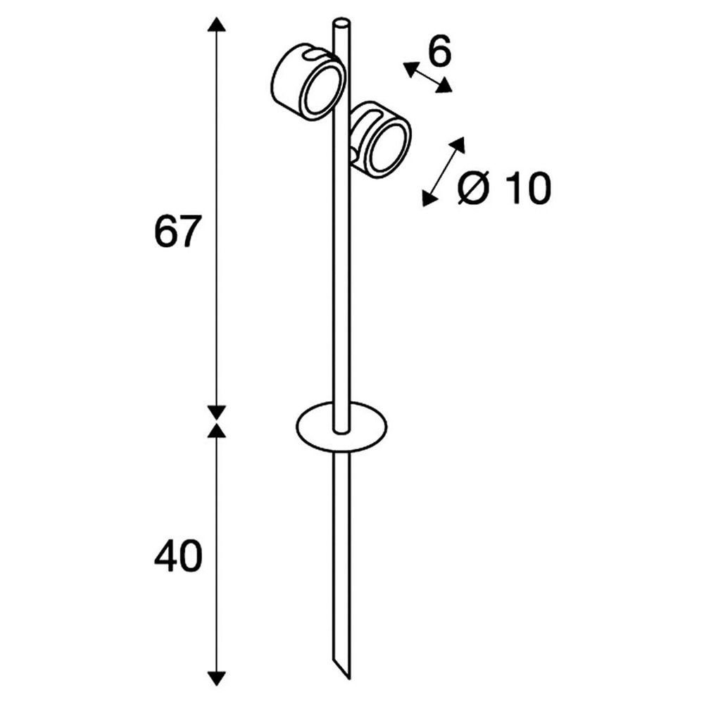 Sitra warmweiss, Gartenleuchte Spießstrahler, Leuchtmittel keine Spike 360 enthalten: SL SLV Nein, Außenstrahler Angabe,