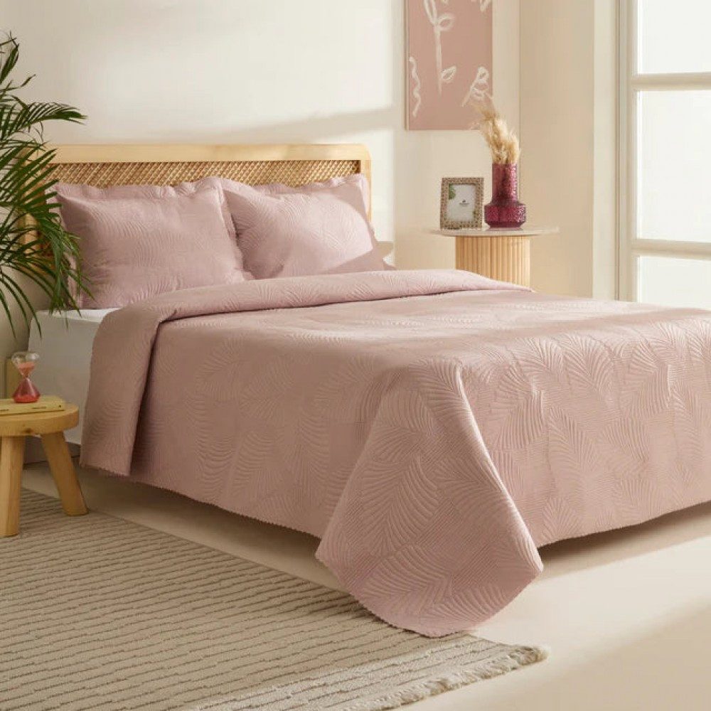 Karaca Tagesdecke Karaca Leaf Bedspread Set 230x240 cm + 2 Kissenbezüge - P günstig online kaufen