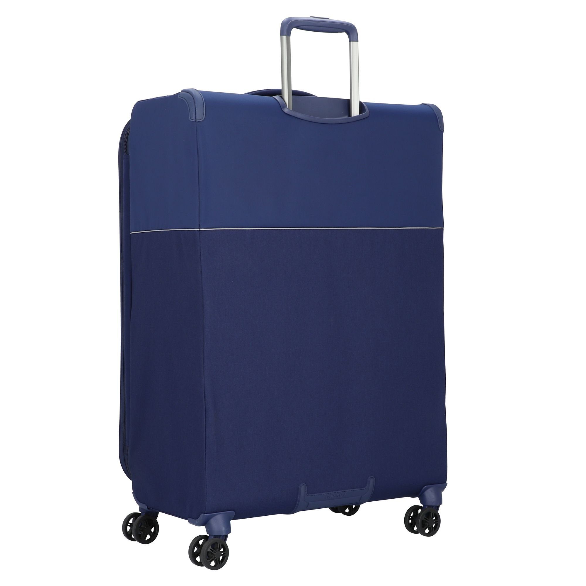 Polyester Delsey Brochant, 4 Weichgepäck-Trolley Rollen, blau