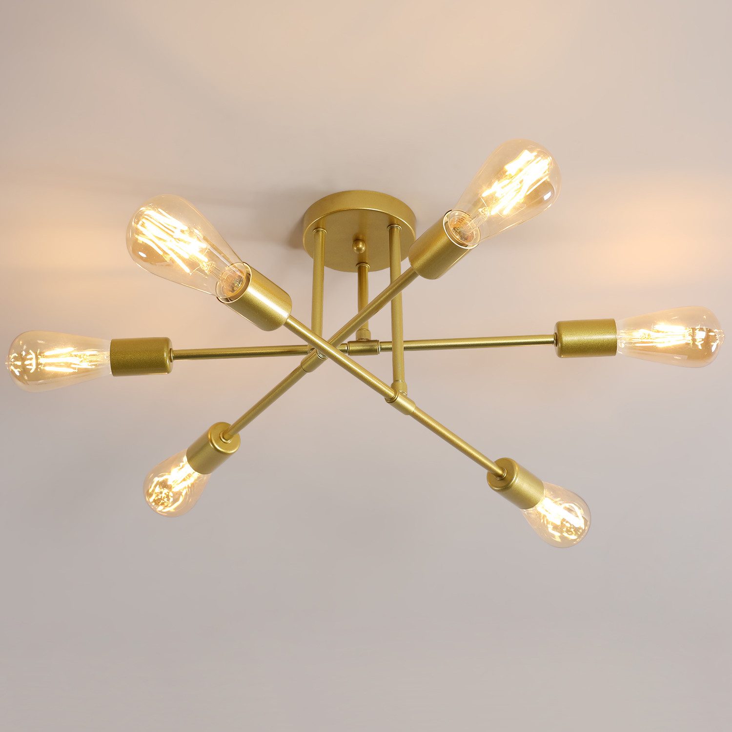 Goeco Deckenleuchte LED-Kronleuchter,goldenes Retro-Kunstdesign, für Loft-R günstig online kaufen